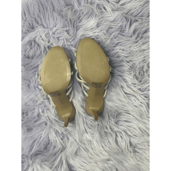 Kenneth Cole New York Women's Brooke 95 Twist Jewel Dress Sandals - Silver 8M - Picture 4 of 7